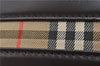 Authentic BURBERRY Leather Nova Check Canvas Shoulder Cross Body Bag Brown 9520E