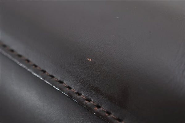 Authentic BURBERRY Leather Nova Check Canvas Shoulder Cross Body Bag Brown 9520E