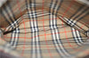Authentic BURBERRY Leather Nova Check Canvas Shoulder Cross Body Bag Brown 9520E