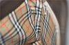 Authentic BURBERRY Leather Nova Check Canvas Shoulder Cross Body Bag Brown 9520E