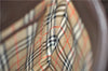 Authentic BURBERRY Leather Nova Check Canvas Shoulder Cross Body Bag Brown 9520E