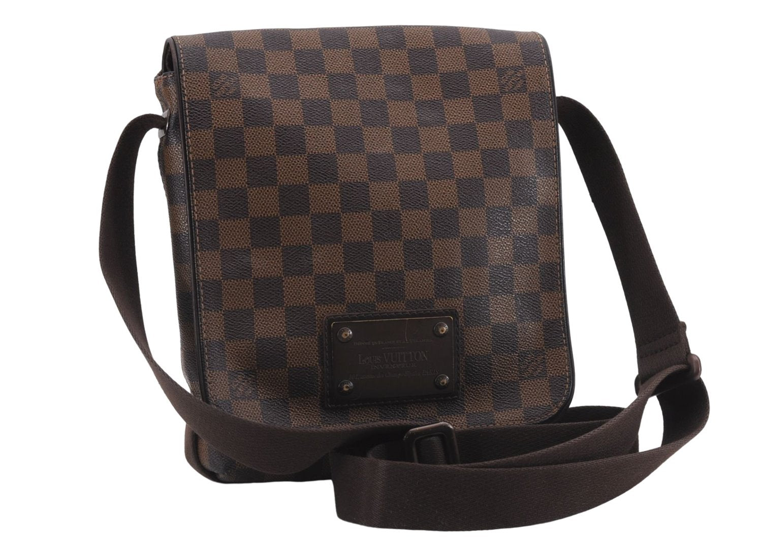 Auth Louis Vuitton Damier Brooklyn PM Shoulder Cross Body Bag N51210 LV 9521D