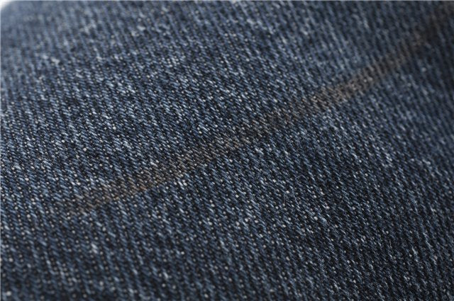 Authentic GUCCI Craft Shoulder Tote Bag Denim Leather 348715 Blue Brown 9522D