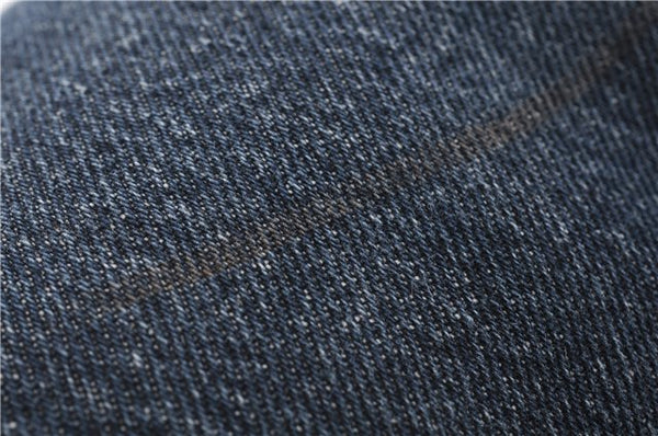 Authentic GUCCI Craft Shoulder Tote Bag Denim Leather 348715 Blue Brown 9522D