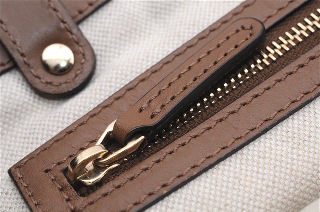 Authentic GUCCI Craft Shoulder Tote Bag Denim Leather 348715 Blue Brown 9522D