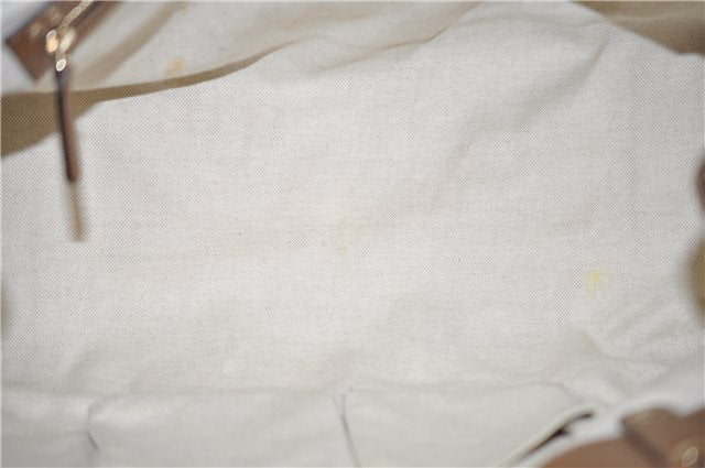 Authentic GUCCI Craft Shoulder Tote Bag Denim Leather 348715 Blue Brown 9522D