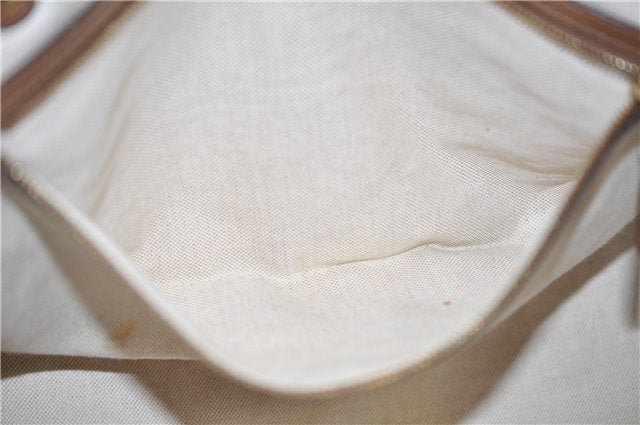 Authentic GUCCI Craft Shoulder Tote Bag Denim Leather 348715 Blue Brown 9522D