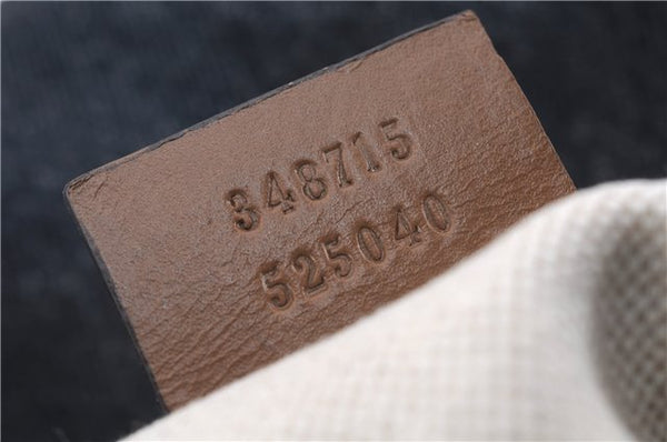 Authentic GUCCI Craft Shoulder Tote Bag Denim Leather 348715 Blue Brown 9522D