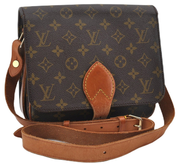 Authentic Louis Vuitton Monogram Cartouchiere MM M51253 Shoulder Cross Bag 9522E