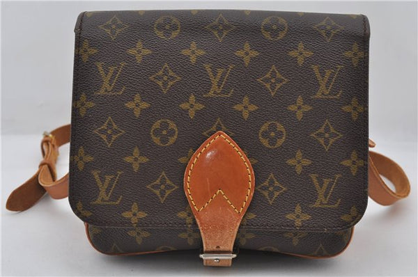Authentic Louis Vuitton Monogram Cartouchiere MM M51253 Shoulder Cross Bag 9522E