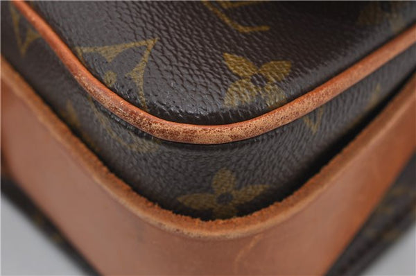Authentic Louis Vuitton Monogram Cartouchiere MM M51253 Shoulder Cross Bag 9522E