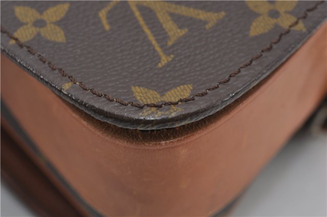 Authentic Louis Vuitton Monogram Cartouchiere MM M51253 Shoulder Cross Bag 9522E