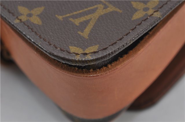 Authentic Louis Vuitton Monogram Cartouchiere MM M51253 Shoulder Cross Bag 9522E