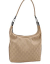 Authentic GUCCI Shoulder Hand Bag Purse GG Canvas Leather 01234 Beige 9523F