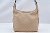 Authentic GUCCI Shoulder Hand Bag Purse GG Canvas Leather 01234 Beige 9523F