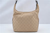 Authentic GUCCI Shoulder Hand Bag Purse GG Canvas Leather 01234 Beige 9523F