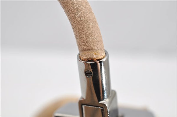 Authentic GUCCI Shoulder Hand Bag Purse GG Canvas Leather 01234 Beige 9523F