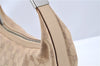 Authentic GUCCI Shoulder Hand Bag Purse GG Canvas Leather 01234 Beige 9523F