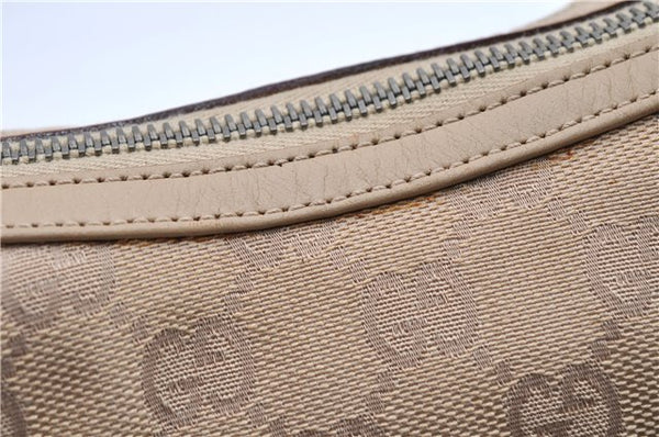 Authentic GUCCI Shoulder Hand Bag Purse GG Canvas Leather 01234 Beige 9523F