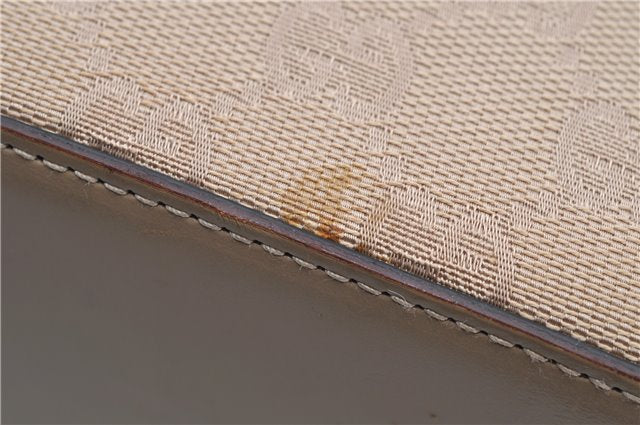 Authentic GUCCI Shoulder Hand Bag Purse GG Canvas Leather 01234 Beige 9523F