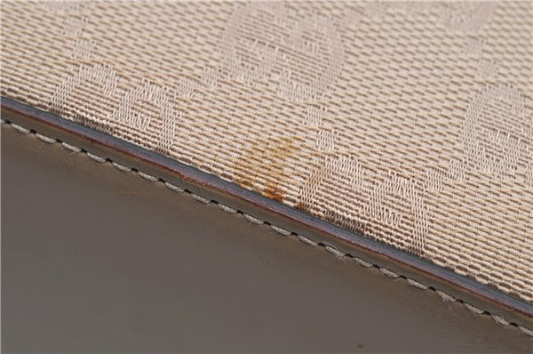 Authentic GUCCI Shoulder Hand Bag Purse GG Canvas Leather 01234 Beige 9523F