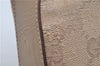 Authentic GUCCI Shoulder Hand Bag Purse GG Canvas Leather 01234 Beige 9523F