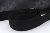 Authentic GUCCI GG Imprime Shoulder Cross Bag GG PVC Leather 201732 Black 9525D