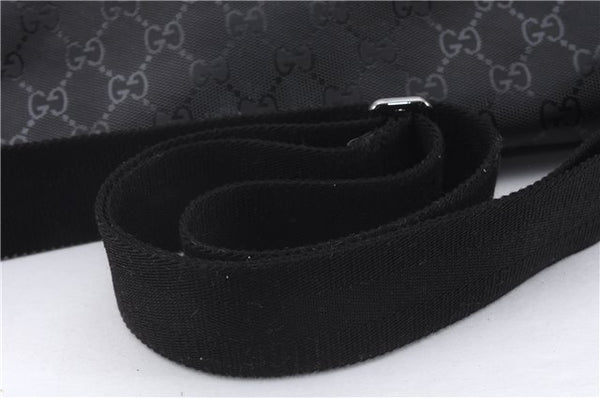 Authentic GUCCI GG Imprime Shoulder Cross Bag GG PVC Leather 201732 Black 9525D