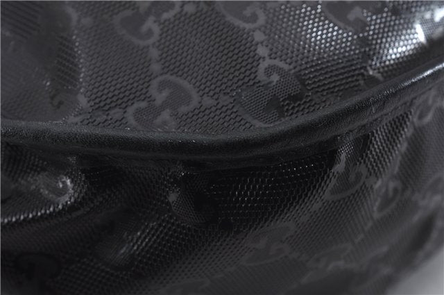 Authentic GUCCI GG Imprime Shoulder Cross Bag GG PVC Leather 201732 Black 9525D