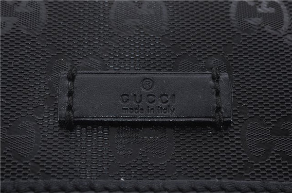 Authentic GUCCI GG Imprime Shoulder Cross Bag GG PVC Leather 201732 Black 9525D