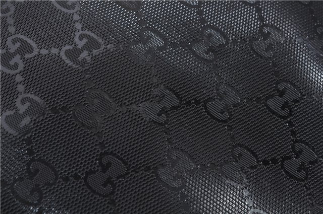 Authentic GUCCI GG Imprime Shoulder Cross Bag GG PVC Leather 201732 Black 9525D