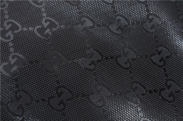 Authentic GUCCI GG Imprime Shoulder Cross Bag GG PVC Leather 201732 Black 9525D