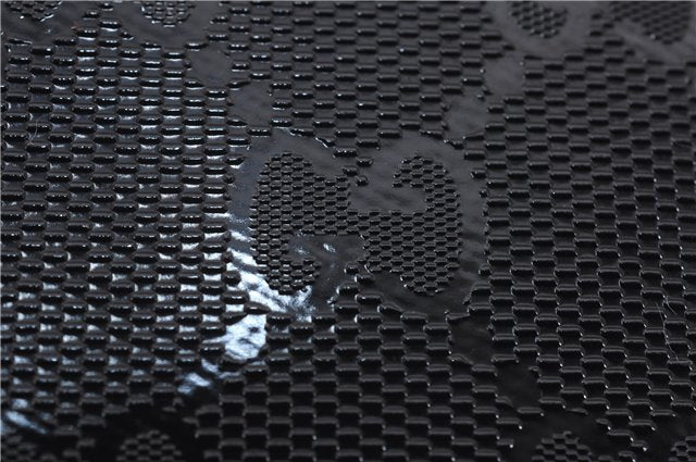 Authentic GUCCI GG Imprime Shoulder Cross Bag GG PVC Leather 201732 Black 9525D