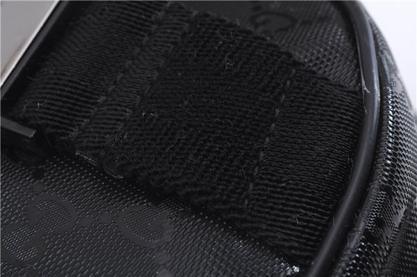 Authentic GUCCI GG Imprime Shoulder Cross Bag GG PVC Leather 201732 Black 9525D