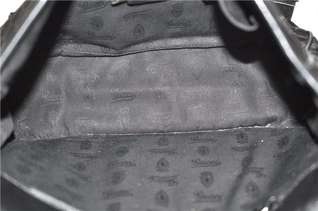 Authentic GUCCI GG Imprime Shoulder Cross Bag GG PVC Leather 201732 Black 9525D