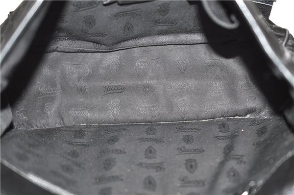 Authentic GUCCI GG Imprime Shoulder Cross Bag GG PVC Leather 201732 Black 9525D