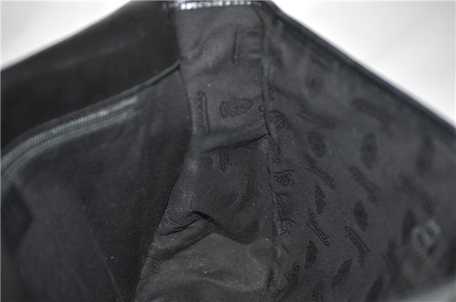 Authentic GUCCI GG Imprime Shoulder Cross Bag GG PVC Leather 201732 Black 9525D