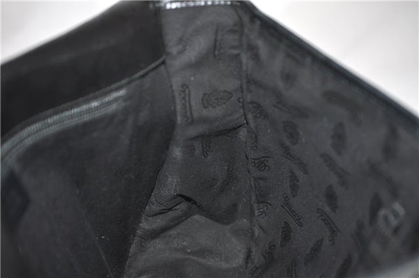 Authentic GUCCI GG Imprime Shoulder Cross Bag GG PVC Leather 201732 Black 9525D