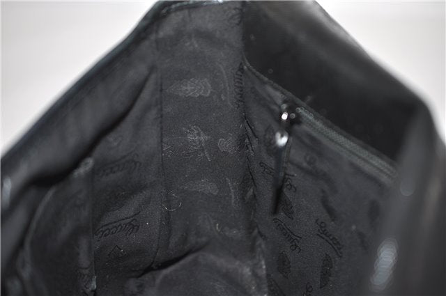 Authentic GUCCI GG Imprime Shoulder Cross Bag GG PVC Leather 201732 Black 9525D