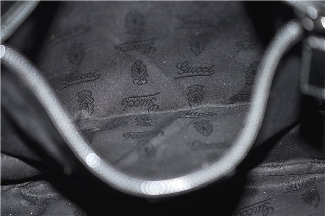 Authentic GUCCI GG Imprime Shoulder Cross Bag GG PVC Leather 201732 Black 9525D