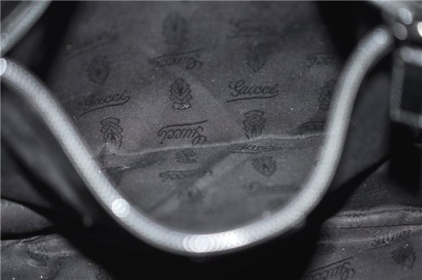 Authentic GUCCI GG Imprime Shoulder Cross Bag GG PVC Leather 201732 Black 9525D