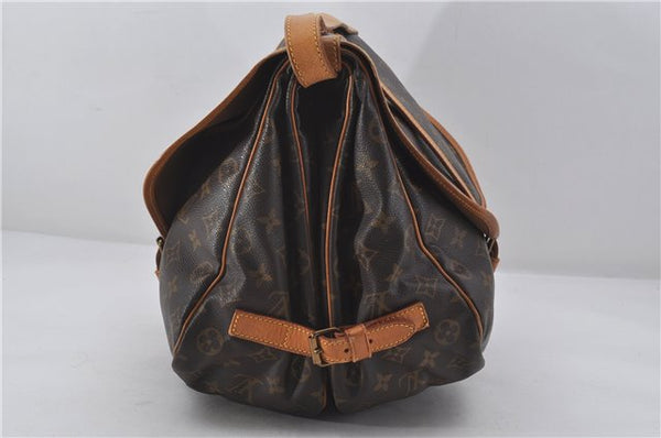 Authentic Louis Vuitton Monogram Saumur 35 Shoulder Cross Bag M42254 LV 9525E