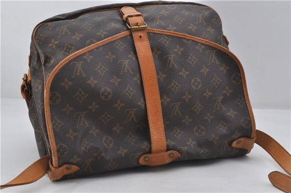 Authentic Louis Vuitton Monogram Saumur 35 Shoulder Cross Bag M42254 LV 9525E