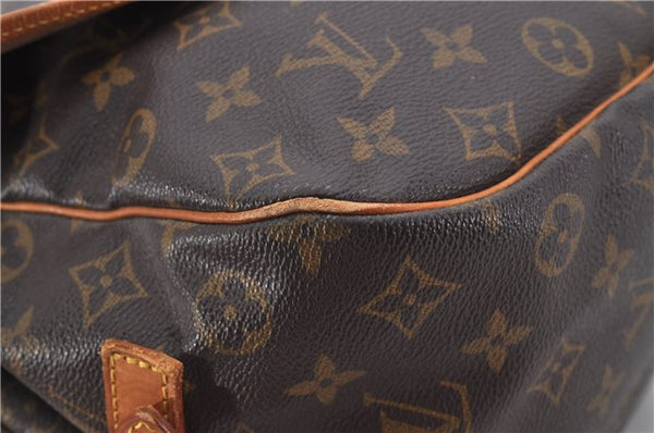 Authentic Louis Vuitton Monogram Saumur 35 Shoulder Cross Bag M42254 LV 9525E
