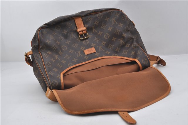 Authentic Louis Vuitton Monogram Saumur 35 Shoulder Cross Bag M42254 LV 9525E