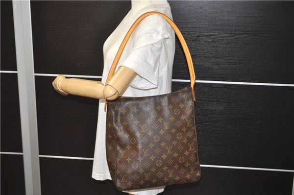 Authentic Louis Vuitton Monogram Looping GM Shoulder Bag M51145 LV 9528E