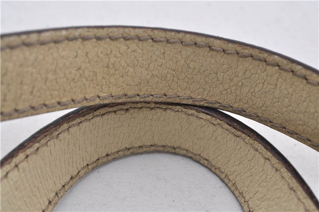 Authentic GUCCI Hand Boston Bag GG Canvas Leather 154180 Brown White 9529D