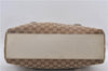 Authentic GUCCI Hand Boston Bag GG Canvas Leather 154180 Brown White 9529D