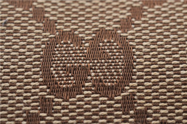 Authentic GUCCI Hand Boston Bag GG Canvas Leather 154180 Brown White 9529D