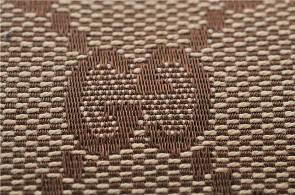 Authentic GUCCI Hand Boston Bag GG Canvas Leather 154180 Brown White 9529D